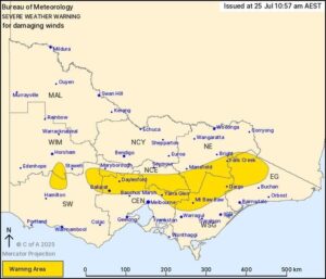Strong winds this Saturday, 26 July