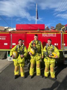 Firefighters on stair climb for cause