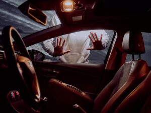 Car theft warning for parklands and walking tracks