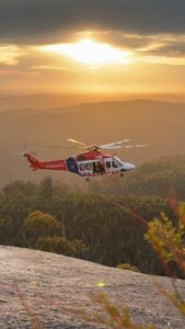 Girl rescued by helicopter after fall